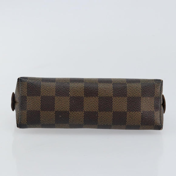 LOUIS VUITTON Damier Ebene Pochette Cosmetic PM Pouch N47516 LV Auth 143909