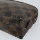 LOUIS VUITTON Damier Ebene Pochette Cosmetic PM Pouch N47516 LV Auth 143909-7