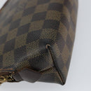 LOUIS VUITTON Damier Ebene Pochette Cosmetic PM Pouch N47516 LV Auth 143909-14
