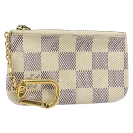 LOUIS VUITTON Damier Azur Pochette Cles Coin Purse N62659 LV Auth 143911