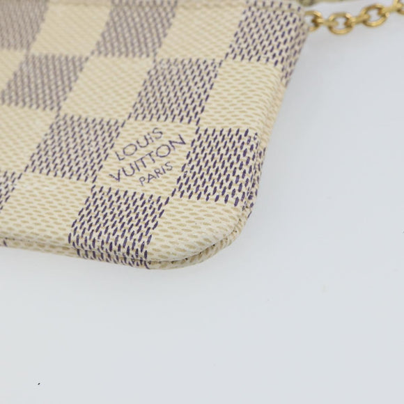 LOUIS VUITTON Damier Azur Pochette Cles Coin Purse N62659 LV Auth 143911