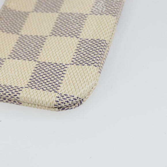 LOUIS VUITTON Damier Azur Pochette Cles Coin Purse N62659 LV Auth 143911