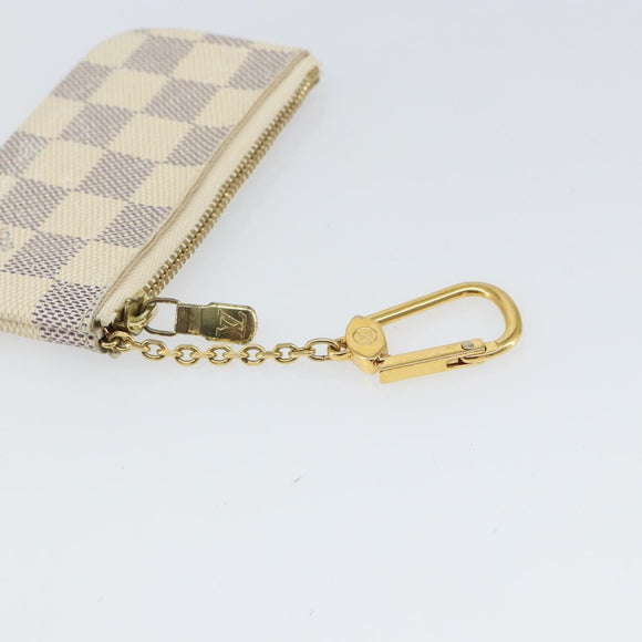 LOUIS VUITTON Damier Azur Pochette Cles Coin Purse N62659 LV Auth 143911