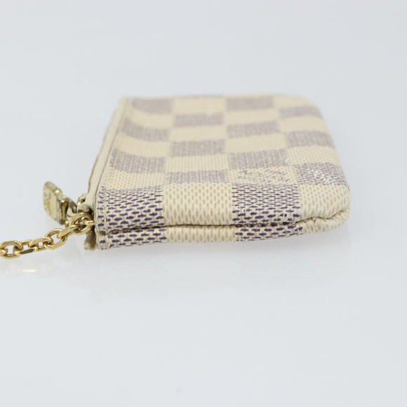 LOUIS VUITTON Damier Azur Pochette Cles Coin Purse N62659 LV Auth 143911