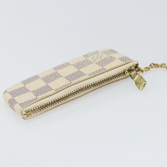 LOUIS VUITTON Damier Azur Pochette Cles Coin Purse N62659 LV Auth 143911