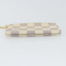 LOUIS VUITTON Damier Azur Pochette Cles Coin Purse N62659 LV Auth 143911-6