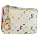LOUIS VUITTON Multicolor Pochette ClesNM Coin Purse White M93734 LV Auth 143912-1
