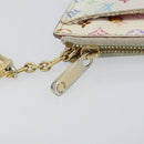 LOUIS VUITTON Multicolor Pochette ClesNM Coin Purse White M93734 LV Auth 143912-9