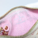 LOUIS VUITTON Multicolor Pochette ClesNM Coin Purse White M93734 LV Auth 143912-10
