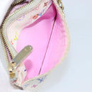 LOUIS VUITTON Multicolor Pochette ClesNM Coin Purse White M93734 LV Auth 143912-19