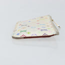 LOUIS VUITTON Multicolor Pochette ClesNM Coin Purse White M93734 LV Auth 143912-3