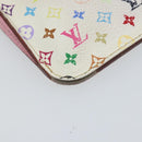 LOUIS VUITTON Multicolor Pochette ClesNM Coin Purse White M93734 LV Auth 143912-14