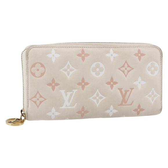LOUIS VUITTON Monogram Coussin Zippy Long Wallet Pink M82290 LV Auth 143915