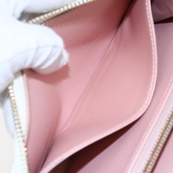 LOUIS VUITTON Monogram Coussin Zippy Long Wallet Pink M82290 LV Auth 143915