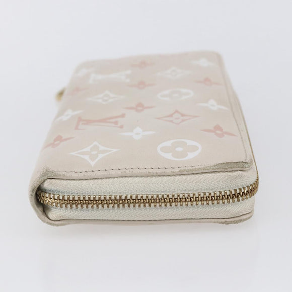 LOUIS VUITTON Monogram Coussin Zippy Long Wallet Pink M82290 LV Auth 143915