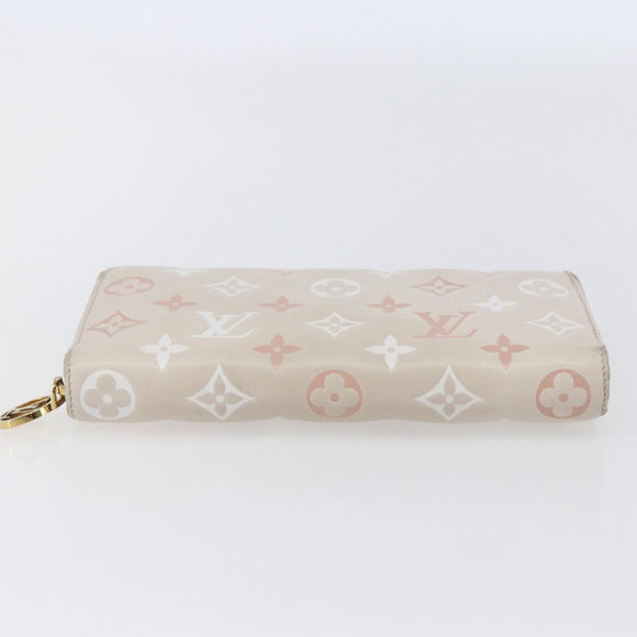 LOUIS VUITTON Monogram Coussin Zippy Long Wallet Pink M82290 LV Auth 143915