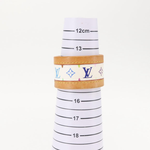 LOUIS VUITTON Monogram Multicolor Cerule Bracelet White M92593 LV Auth 143917