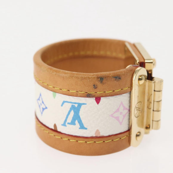 LOUIS VUITTON Monogram Multicolor Cerule Bracelet White M92593 LV Auth 143917
