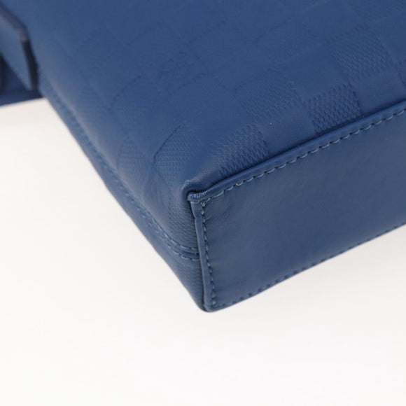 LOUIS VUITTON Damier Infini Porte DocumentsJules Bag Blue N41328 Auth 143920