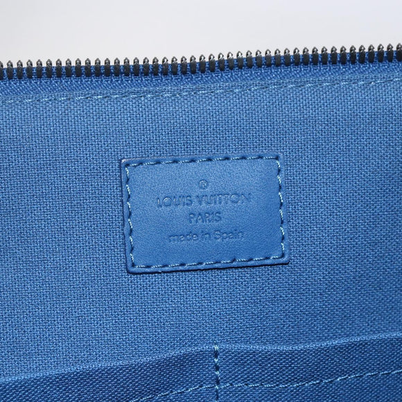LOUIS VUITTON Damier Infini Porte DocumentsJules Bag Blue N41328 Auth 143920