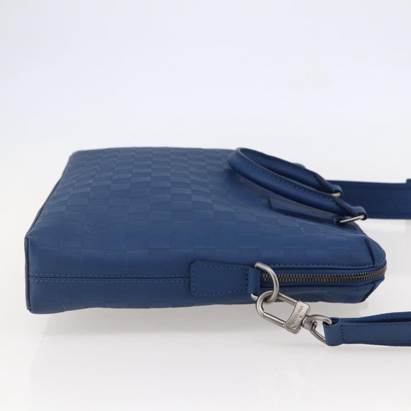 LOUIS VUITTON Damier Infini Porte DocumentsJules Bag Blue N41328 Auth 143920