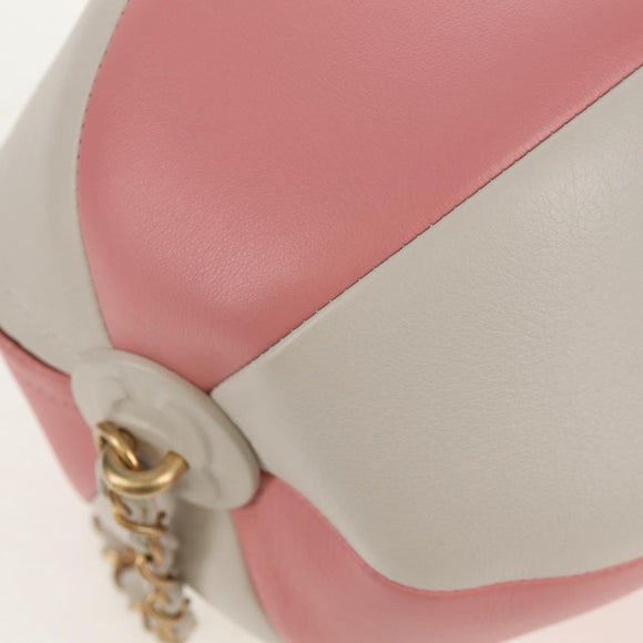 CHANEL 2019 SS Beach Ball Shoulder Bag Calf Skin Pink Gold CC Auth 143921SAM
