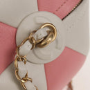 CHANEL 2019 SS Beach Ball Shoulder Bag Calf Skin Pink Gold CC Auth 143921SAM-19