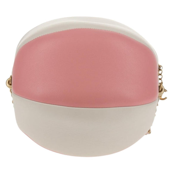 CHANEL 2019 SS Beach Ball Shoulder Bag Calf Skin Pink Gold CC Auth 143921SAM