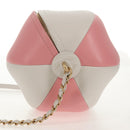 CHANEL 2019 SS Beach Ball Shoulder Bag Calf Skin Pink Gold CC Auth 143921SAM-3