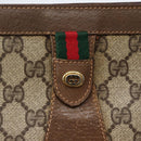 GUCCI GG Supreme Web Sherry Line Clutch Bag PVC Beige Gold 89 01 032 Auth 143928-8