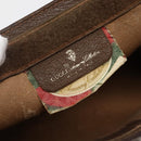 GUCCI GG Supreme Web Sherry Line Clutch Bag PVC Beige Gold 89 01 032 Auth 143928-9