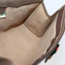 GUCCI GG Supreme Web Sherry Line Clutch Bag PVC Beige Gold 89 01 032 Auth 143928-17