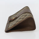 GUCCI GG Supreme Web Sherry Line Clutch Bag PVC Beige Gold 89 01 032 Auth 143928-3