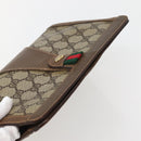 GUCCI GG Supreme Web Sherry Line Clutch Bag PVC Beige Gold 89 01 032 Auth 143928-5