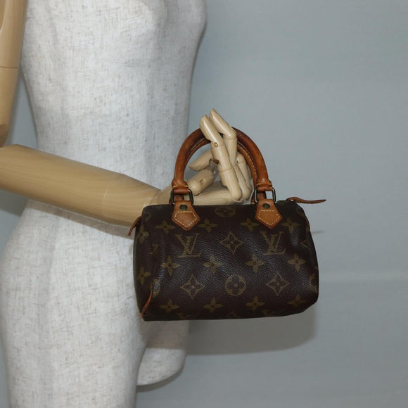 LOUIS VUITTON Monogram Mini Speedy Hand Bag M41534 LV Auth 143932