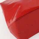 LOUIS VUITTON Monogram Vernis Reade PM Hand Bag Red Rouge M91088 LV Auth 143948-14