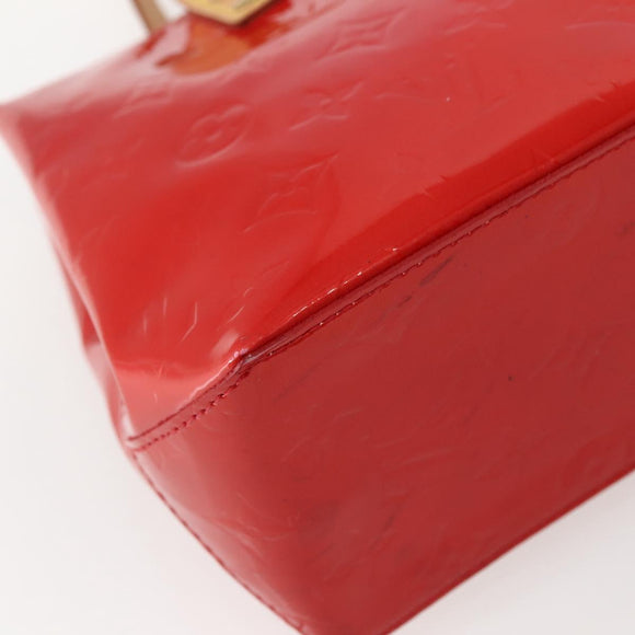 LOUIS VUITTON Monogram Vernis Reade PM Hand Bag Red Rouge M91088 LV Auth 143948