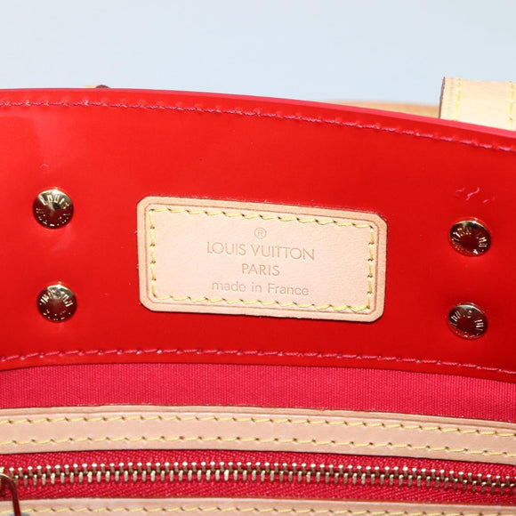 LOUIS VUITTON Monogram Vernis Reade PM Hand Bag Red Rouge M91088 LV Auth 143948