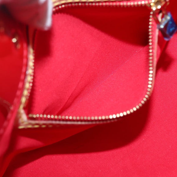 LOUIS VUITTON Monogram Vernis Reade PM Hand Bag Red Rouge M91088 LV Auth 143948