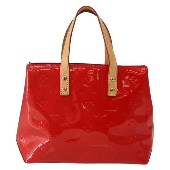 LOUIS VUITTON Monogram Vernis Reade PM Hand Bag Red Rouge M91088 LV Auth 143948