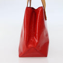 LOUIS VUITTON Monogram Vernis Reade PM Hand Bag Red Rouge M91088 LV Auth 143948-3