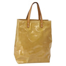 LOUIS VUITTON Monogram Vernis Reade MM Hand Bag Beige M91141 LV Auth 143950-1