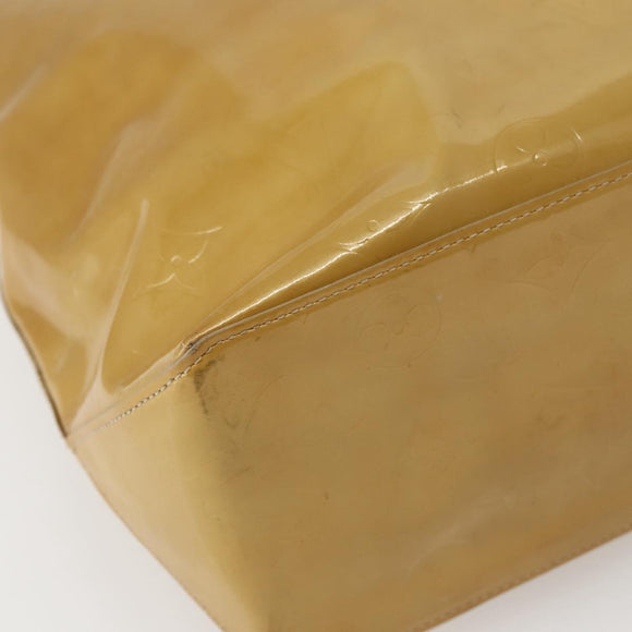 LOUIS VUITTON Monogram Vernis Reade MM Hand Bag Beige M91141 LV Auth 143950