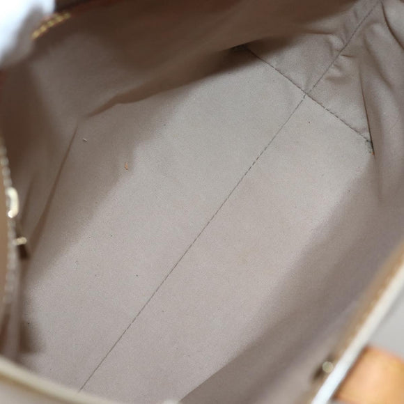 LOUIS VUITTON Monogram Vernis Reade MM Hand Bag Beige M91141 LV Auth 143950