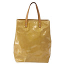 LOUIS VUITTON Monogram Vernis Reade MM Hand Bag Beige M91141 LV Auth 143950-13