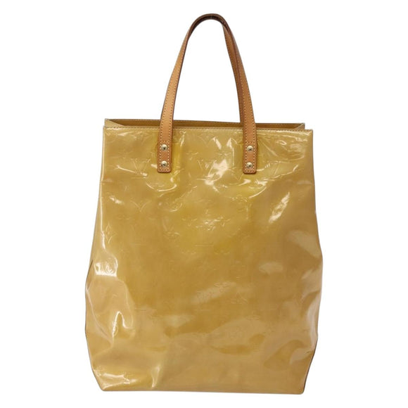 LOUIS VUITTON Monogram Vernis Reade MM Hand Bag Beige M91141 LV Auth 143950