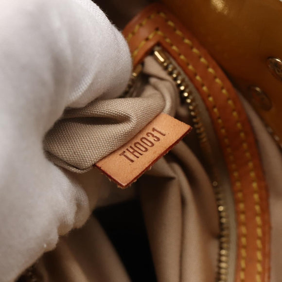 LOUIS VUITTON Monogram Vernis Reade MM Hand Bag Beige M91141 LV Auth 143950