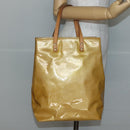 LOUIS VUITTON Monogram Vernis Reade MM Hand Bag Beige M91141 LV Auth 143950-21