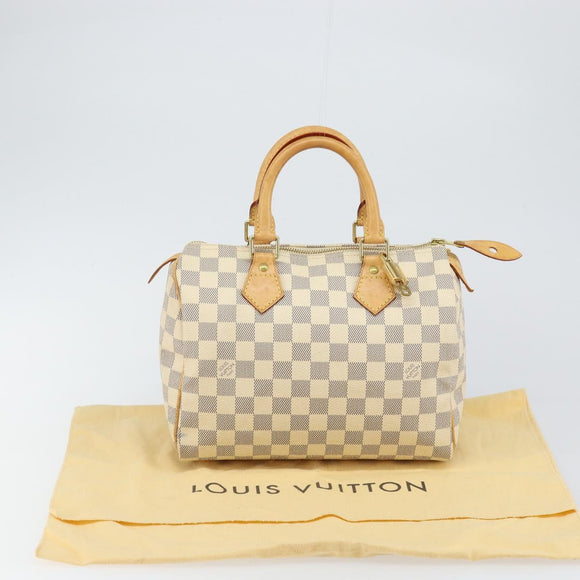 LOUIS VUITTON Damier Azur Speedy 25 Hand Bag N41534 LV Auth 143957V