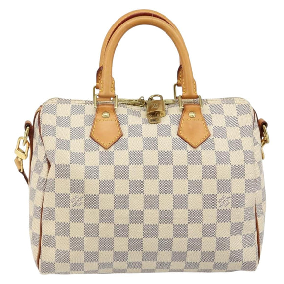 LOUIS VUITTON Damier Azur Speedy Bandouliere 25 Hand Bag N41000 LV Auth 143958V